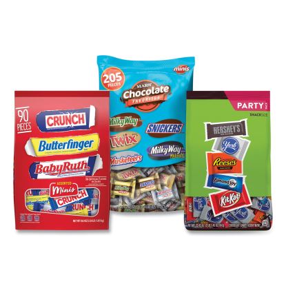 All Time Favorites Minis Mix, Hersheys/Mars/Nestle, 8.84 lbs Total, 3 Bag Bundle, Delivered in 1-4 Business Days1