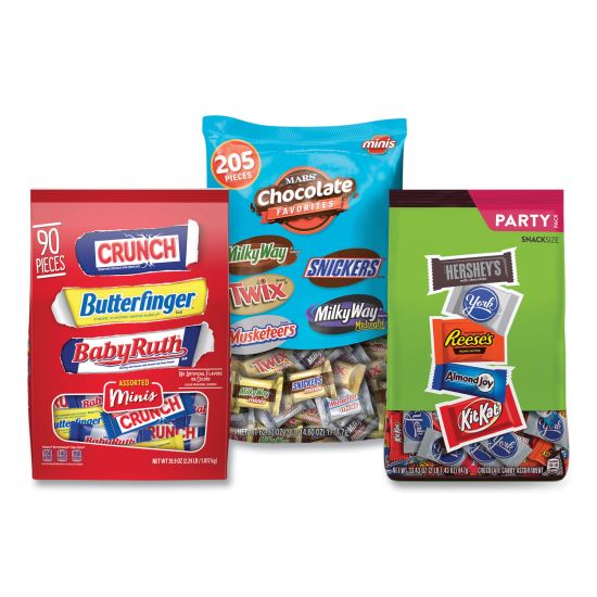 All Time Favorites Minis Mix, Hersheys/Mars/Nestle, 8.84 lbs Total, 3 Bag Bundle, Delivered in 1-4 Business Days1