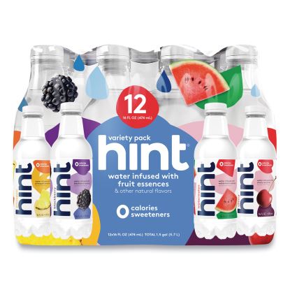 Flavored Water Variety Pack, 3 Blackberry, 3 Cherry, 3 Pineapple, 3 Watermelon, 16 oz Bottle, 12 Bottles/Carton1