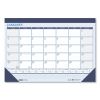 Recycled Contempo Desk Pad Calendar, 18.5 x 13, White/Blue Sheets, Black Binding, Black Corners, 12-Month (Jan to Dec): 20231