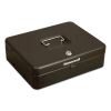 Tiered CantiDoor Lever Cash Box, 4 Bill, 5 Coin Slots, Key Lock, 11.9 x 9.7 x 3.5, Steel, Black2