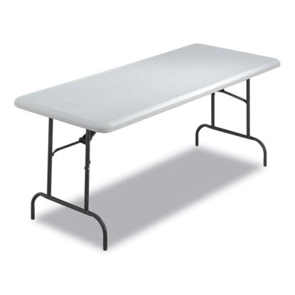 IndestrucTables Too 600 Series Folding Table, Rectangular Top, 600 lb Capacity, 72 x 30 x 29, Platinum1