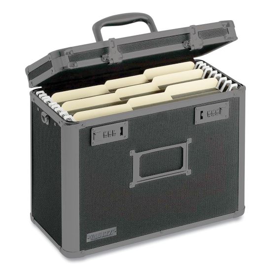 Locking Personal File Tote, Letter, 7.25 x 13.75 x 12.5, Tactical Black1