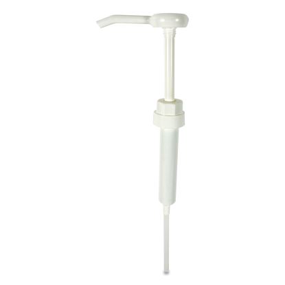 Economy Plastic Dispensing Pump, 38 mm cap fits 1 gal Bottles, White1