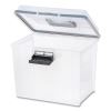 WEATHERTIGHT Portable File Box, Letter Files, 13.7 x 10.4 x 11.8, Clear/Gray Accents2