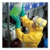 A70 Chemical Spray Protection Coveralls, Hooded, Storm Flap, Large, Yellow, 12/Carton2