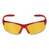 Equalizer Safety Glasses, Red Frames, Amber/Yellow Lens, 12/Carton2
