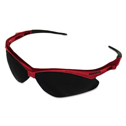 Nemesis Safety Glasses, Red Frame, Smoke Lens1