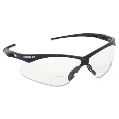 V60 Nemesis Rx Reader Safety Glasses, Black Frame, Clear Lens, +1.5 Diopter Strength1
