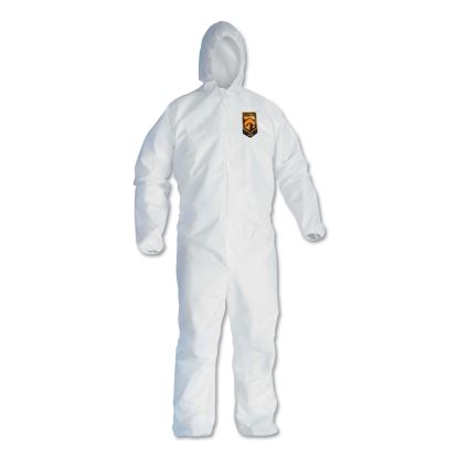 A40 Elastic-Cuff and Ankle Hooded Coveralls, 4X-Large, White, 25/Carton1