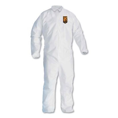 A30 Elastic-Back and Cuff Coveralls, Large, White, 25/Carton1