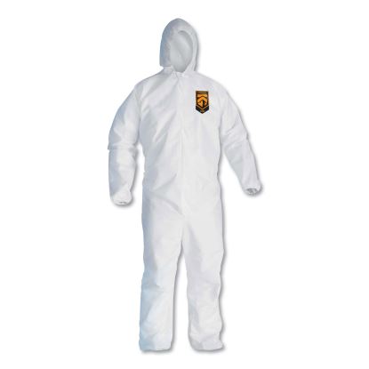 A30 Elastic-Back and Cuff Hooded Coveralls, X-Large, White, 25/Carton1