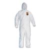 A30 Elastic-Back and Cuff Hooded Coveralls, 2X-Large, White, 25/Carton1