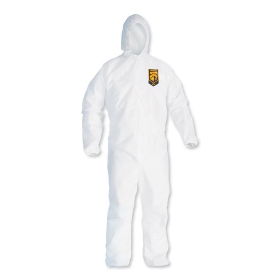 A30 Elastic Back and Cuff Hooded Coveralls, 3X-Large, White, 21/Carton1