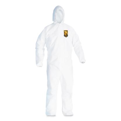 A20 Breathable Particle Protection Coveralls, Elastic Back, Hood, Medium, White, 24/Carton1
