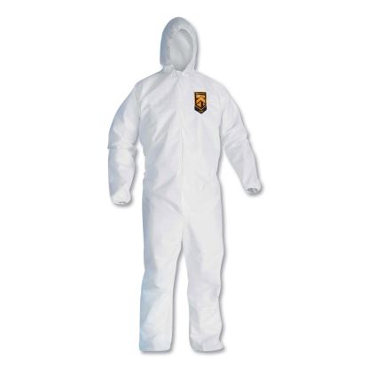 A20 Elastic Back, Cuff and Ankles Hooded Coveralls, 4X-Large, White, 20/Carton1