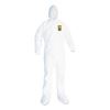 A20 Breathable Particle Protection Coveralls, Elastic Back, Hood and Boots, Large, White, 24/Carton1