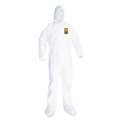 A20 Breathable Particle Protection Coveralls, Elastic Back, Hood and Boots, Large, White, 24/Carton1