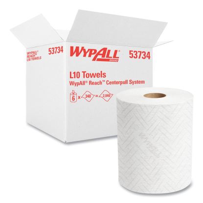 Reach System Roll Towel, 1-Ply, 11 x 7, White, 340/Roll, 6 Rolls/Carton1