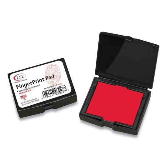 Inkless Fingerprint Pad, 2.25" x 1.75", Red1