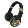 SERENITY Stereo Wireless Headphones with Microphone, 3 ft Cord, Black/Gold1