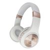 SERENITY Stereo Wireless Headphones with Microphone, 3 ft Cord, White/Rose Gold1