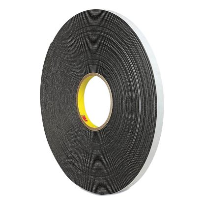 4466 Double-Coated Foam Tape, 1" Core, 1" x 5 yds, Black1