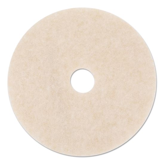 Ultra High-Speed TopLine Floor Burnishing Pads 3200, 24" Diameter, White/Amber, 5/Carton1