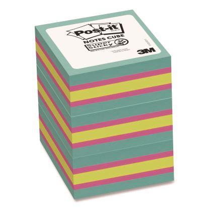 Self-Stick Notes Cube, 3" x 3", Bright Color Collection Colors, 360 Sheets/Pad, 3 Cubes/Pack1