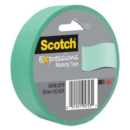 Expressions Masking Tape, 3" Core, 0.94" x 20 yds, Mint Green1