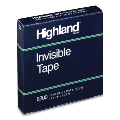 Invisible Permanent Mending Tape, 3" Core, 0.5" x 72 yds, Clear1