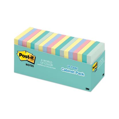 Original Pads in Beachside Cafe Collection Colors, Cabinet Pack, 3" x 3", 100 Sheets/Pad, 18 Pads/Pack1