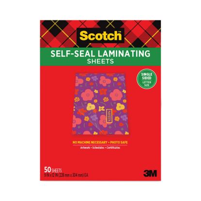 Self-Sealing Laminating Sheets, 6 mil, 9.06 x 11.63, Gloss Clear, 50/Pack1