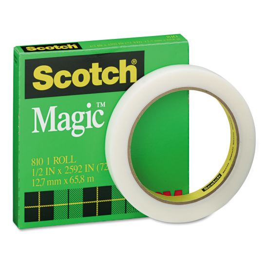 Magic Office Tape, 3" Core, 0.5" x 72 yds, Clear1