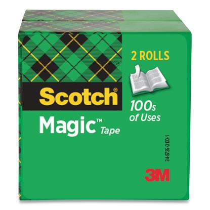 Magic Tape Refill, 3" Core, 0.5" x 72 yds, Clear, 2/Pack1