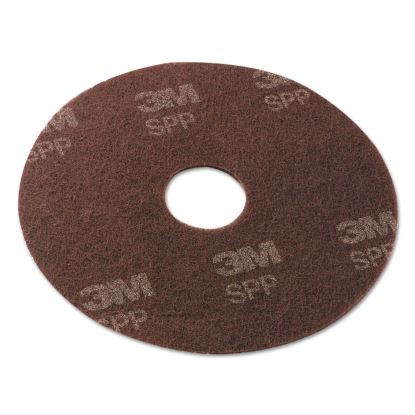 Surface Prep Floor Pads, 16" Diameter, Brown, 10/Carton1