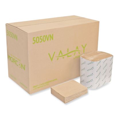 Valay Interfolded Napkins, 1-Ply, 6.3 x 8.85, Kraft, 6,000/Carton1