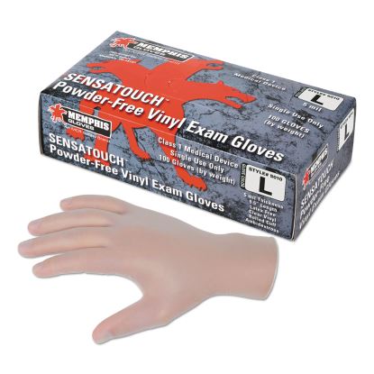 Sensatouch Clear Vinyl Disposable Medical Grade Gloves, Medium, 100/BX, 10 BX/CT1