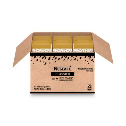 Classico 100% Arabica Roast Ground Coffee, Medium Blend, 2 lb Bag, 6/Carton1