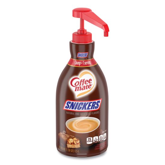 Liquid Coffee Creamer, Snickers, 1.5 Liter Pump Bottle1