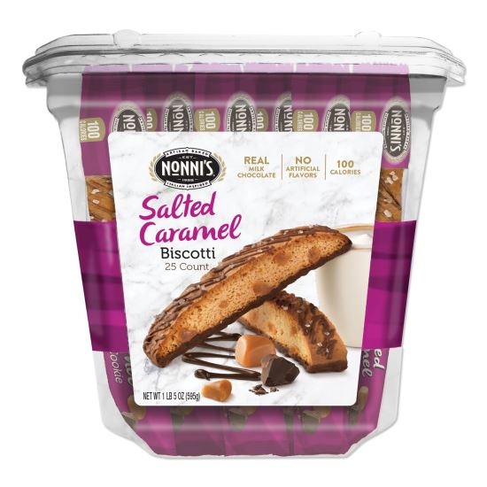 Biscotti, Salted Caramel, 0.85 oz Individually Wrapped, 25/Pack1