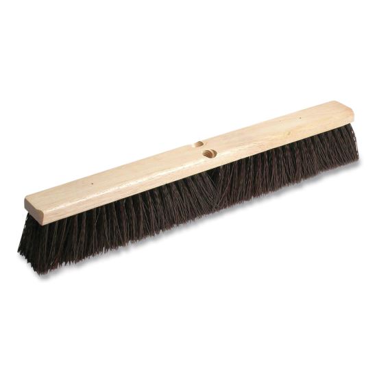 Polypropylene Push Broom Head, 3" Maroon Bristles, 24" Brush1