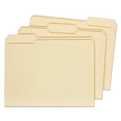 Top Tab Manila File Folders, 1/3-Cut Tabs: Assorted, Letter Size, 1" Expansion, Manila, 100/Box1