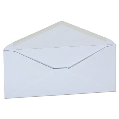 White Envelope, #10, Commercial Flap, Gummed Closure, 4.13 x 9.5, White, 500/Box1