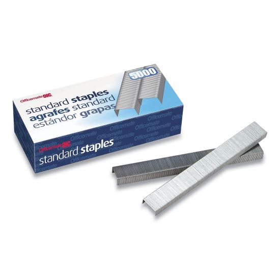 Standard Staples, 0.25" Leg, 0.5" Crown, Steel, 5,000/Box1
