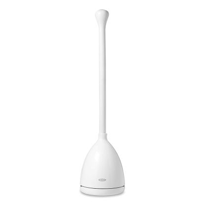 Good Grips Toilet Plunger and Canister, 24" Plastic Handle, 6" dia, White1