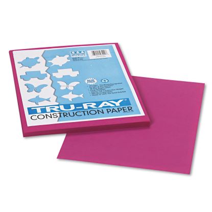 Tru-Ray Construction Paper, 76 lb Text Weight, 9 x 12, Magenta, 50/Pack1