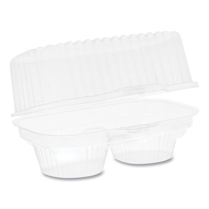 ClearView Bakery Cupcake Container, 2-Compartment, 6.75 x 4 x 4, Clear, 100/Carton1