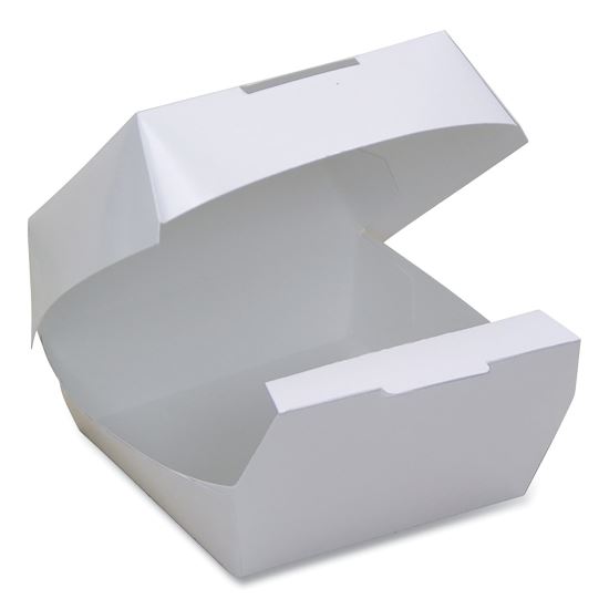 Paperboard Hinged Container, 5" Hamburger Clamshell, 4.79 x 4.81 x 2.75, 500/Carton1