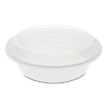 Newspring VERSAtainer Microwavable Containers,  24 oz, 7 x 7 x 2.38, White/Clear, 150/Carton1